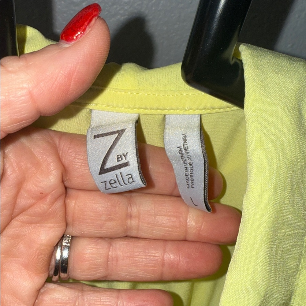 Zella Yellow Lightweight Hooded Zip Sweatshirt - Picture 2 of 6